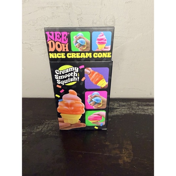 Nee Doh Nice Cream Cone Squishy Toy Pink - Brand New Same Day Ship - Picture 3 of 4